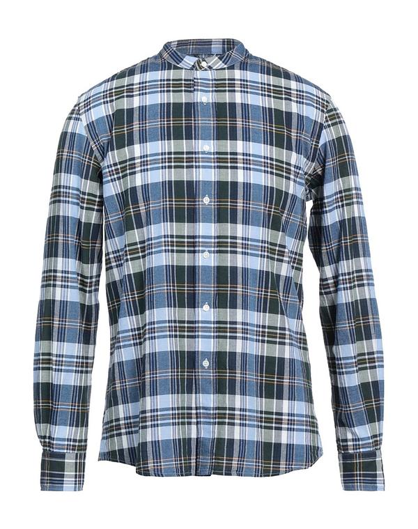 アスペジ メンズ トップス シャツ ASPESI チェック柄シャツ Blue ブルー