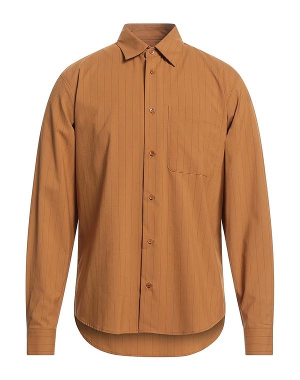 サンドロ メンズ トップス シャツ SANDRO ストライプ柄シャツ Camel キャメル