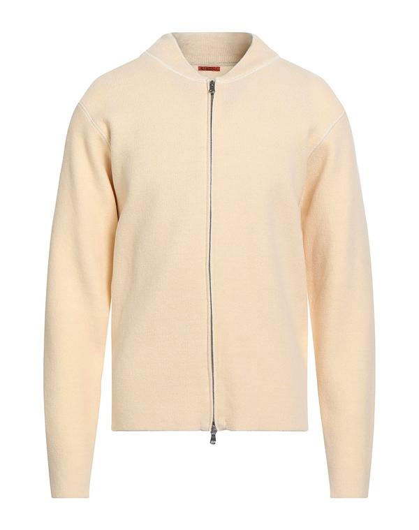 バレナ メンズ アウター カーディガン BARENA ファスナー付きニット Off-White オフホワイト