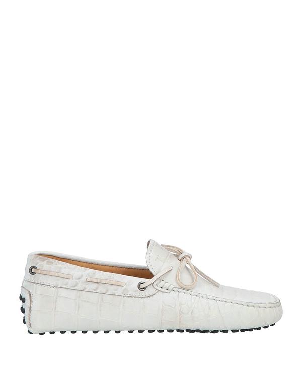 トッズ メンズ シューズ スリッポン・ローファー TOD'S モカシン Light Gray グレー