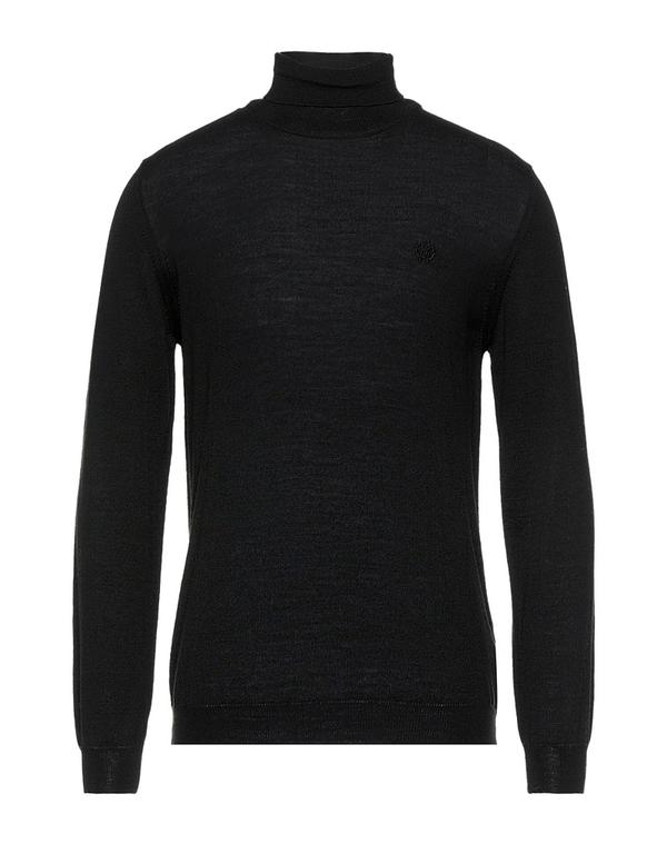 ロベルトカヴァリ メンズ アウター 編み物・スウェーター ROBERTO CAVALLI タートルネック Black 黒いこと
