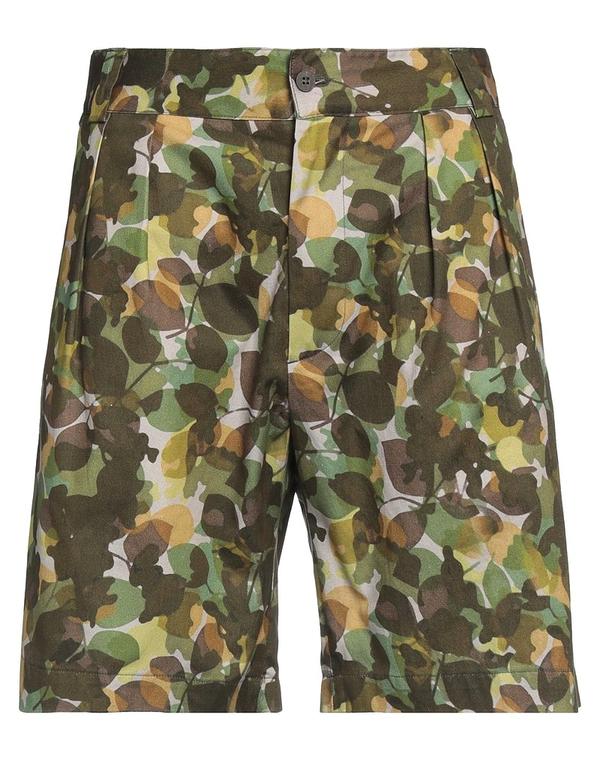 メッサジェリエ メンズ ボトムス ハーフパンツ・ショーツ MESSAGERIE ショートパンツ＆バミューダパンツ Military Green グリーン