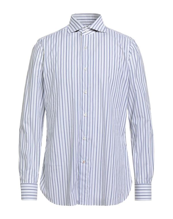 イザイア メンズ トップス シャツ ISAIA ストライプ柄シャツ Blue Gray グレー