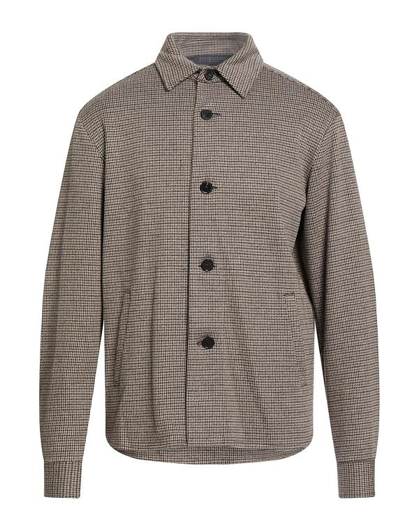 ハリス ワーフ ロンドン メンズ トップス シャツ HARRIS WHARF LONDON 柄入りシャツ Light Brown ブラウン