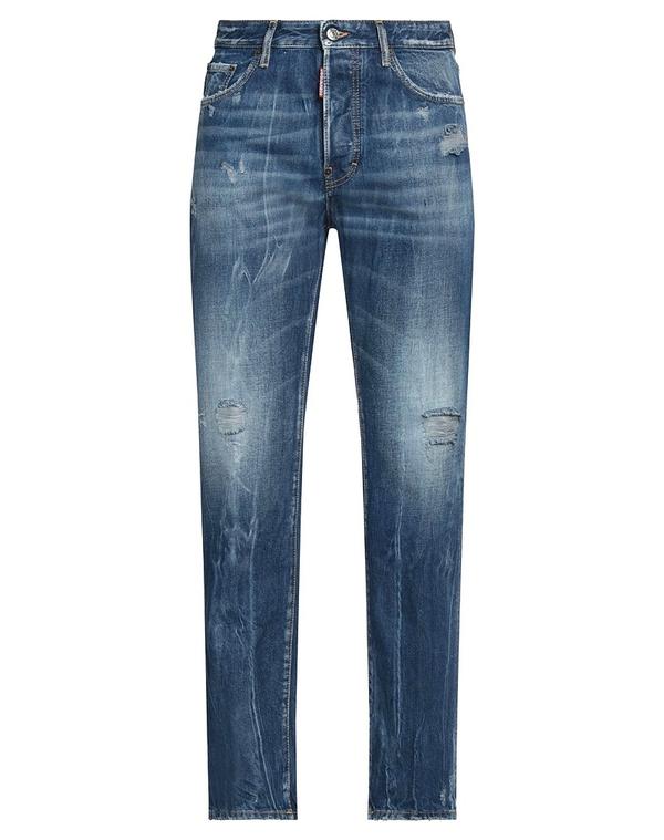 ディースクエアード メンズ ボトムス デニムパンツ DSQUARED2 ストレートレッグ Blue ブルー