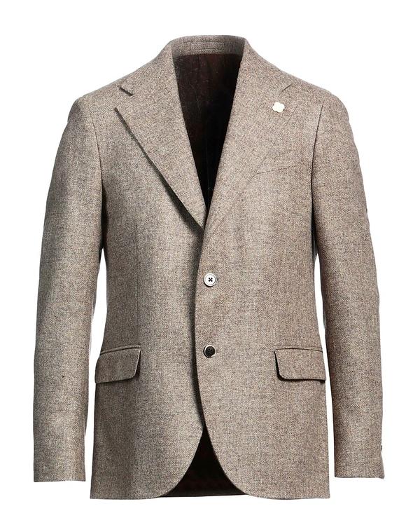 ラルディーニ メンズ アウター ジャケット・ブルゾン LARDINI テーラードジャケット Light Gray グレー
