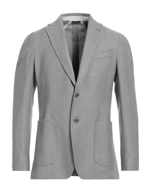 トンボリーニ メンズ アウター ジャケット・ブルゾン TOMBOLINI テーラードジャケット Light Gray グレー