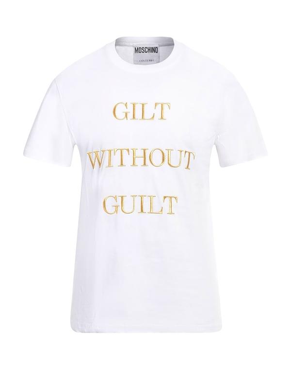 モスキーノ メンズ トップス Tシャツ MOSCHINO Tシャツ White ホワイト|ReVida 店