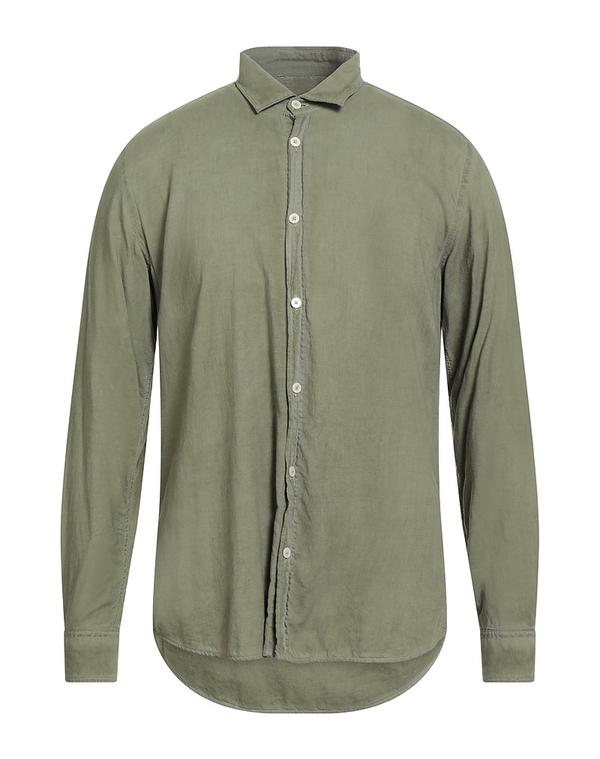 メッサジェリエ メンズ トップス シャツ MESSAGERIE 無地シャツ Military Green グリーン