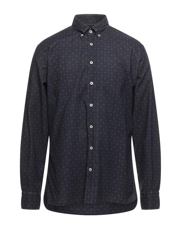 ハケット メンズ トップス シャツ HACKETT 柄入りシャツ Blue ブルー