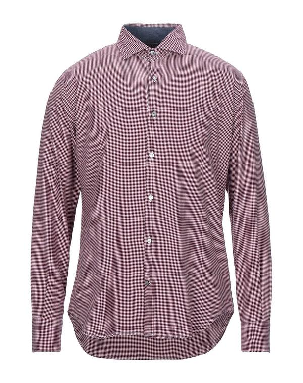 ブルックスフィールド メンズ トップス シャツ BROOKSFIELD チェック柄シャツ Bordeaux