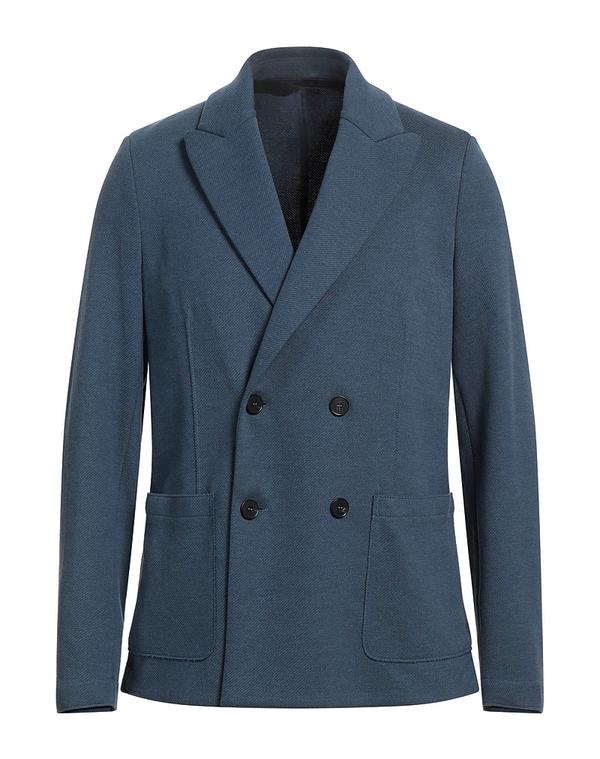 ハリス ワーフ ロンドン メンズ アウター ジャケット・ブルゾン HARRIS WHARF LONDON テーラードジャケット Blue Gray グレー