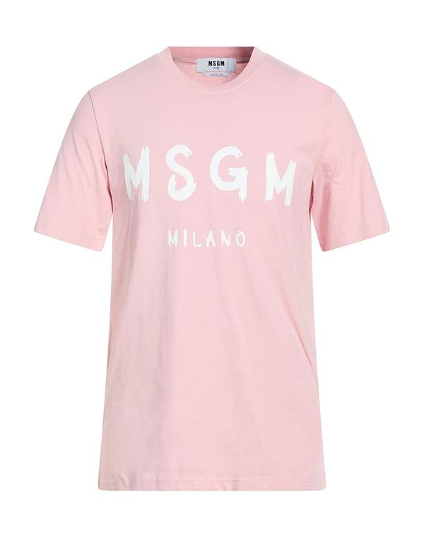 エムエスジイエム メンズ トップス Tシャツ MSGM Ｔシャツ Light Pink ピンク 15,736円