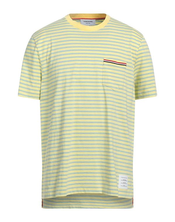 トムブラウン メンズ トップス Tシャツ THOM BROWNE Ｔシャツ Yellow イエロー