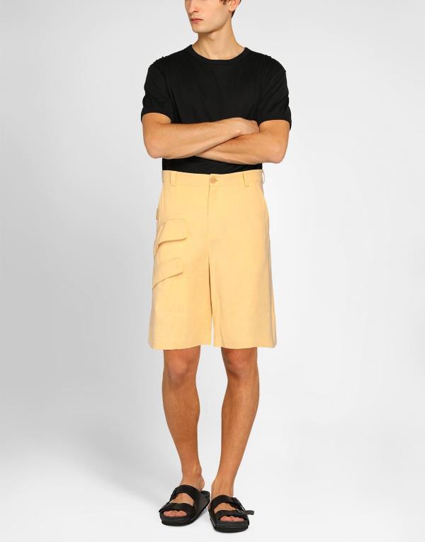 高品質新品 ジャクエムス メンズ ハーフパンツ ショーツ ボトムス Le Short Rond Carre metallic-clip relaxed-fit  wool shorts