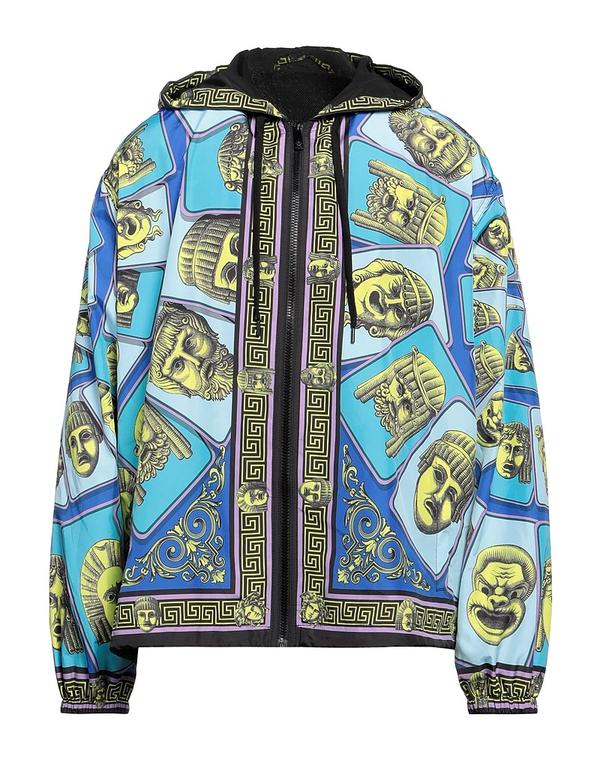 ヴェルサーチ メンズ アウター ジャケット・ブルゾン VERSACE ブルゾン Turquoise Blue ブルー