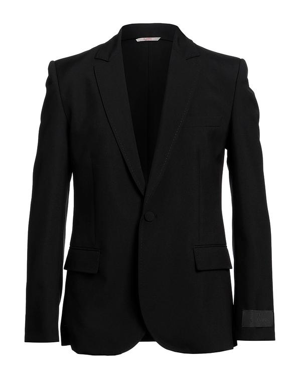 ヴァレンティノ メンズ アウター 上衣・上衣 VALENTINO GARAVANI テーラードジャケット Black 黒いこと コート・ジャケット-メンズファッション