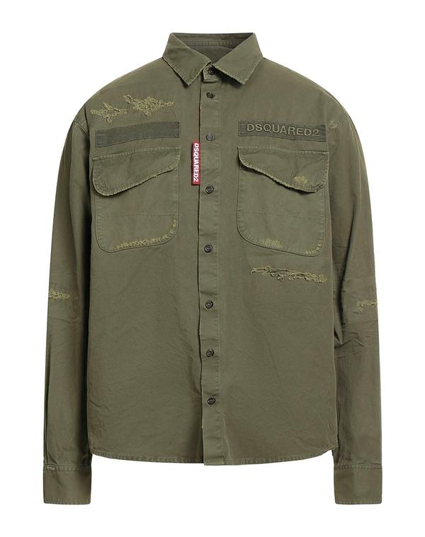 ディースクエアード メンズ トップス シャツ DSQUARED2 無地シャツ Military Green グリーン