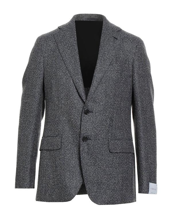 カルーゾ メンズ アウター ジャケット・ブルゾン CARUSO テーラードジャケット Blue Gray グレー|ReVida 店
