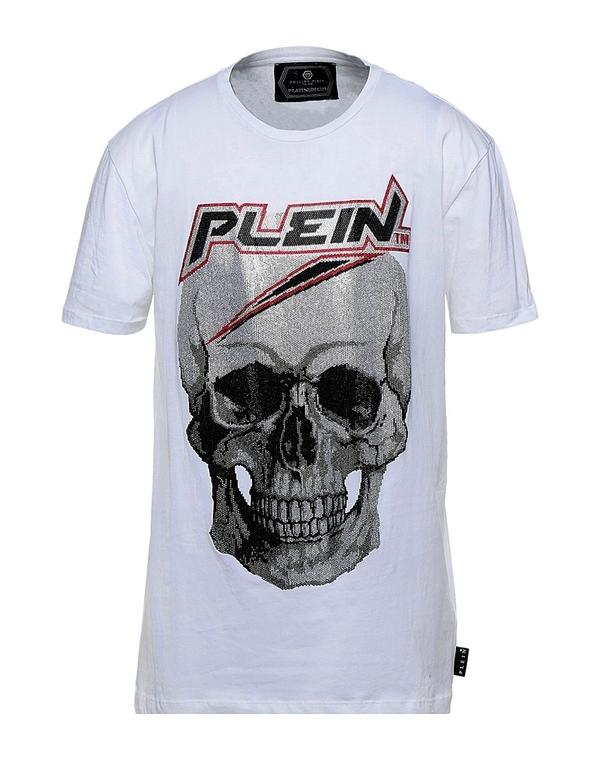 フィリッププレイン メンズ トップス Tシャツ PHILIPPLEIN Ｔシャツ White ホワイト