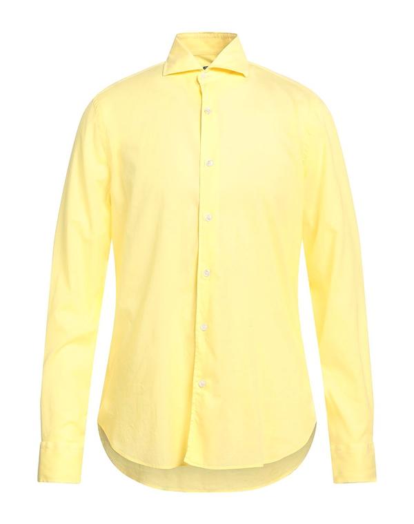 フェデーリ メンズ トップス シャツ FEDELI 無地シャツ Yellow イエロー