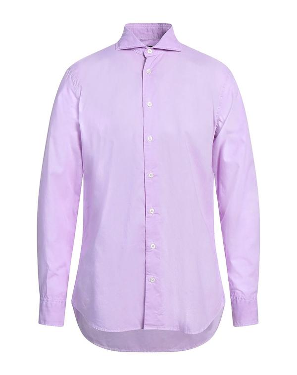 ラルディーニ メンズ トップス シャツ LARDINI 無地シャツ Purple パープル