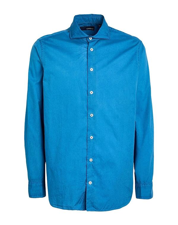 ラルディーニ メンズ トップス シャツ LARDINI 無地シャツ Deep Teal ティール