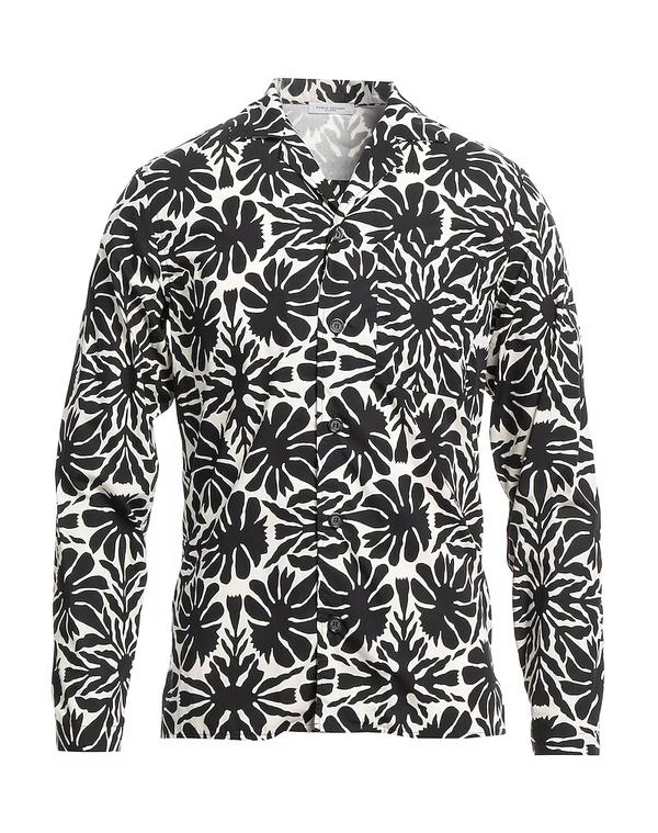 パウロペコラ メンズ トップス シャツ PAOLO PECORA 柄入りシャツ Black ブラック