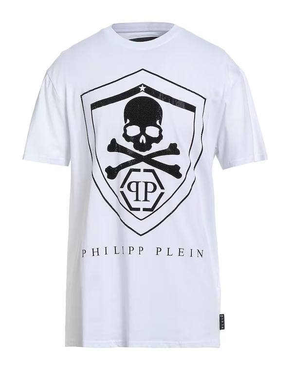 フィリッププレイン メンズ トップス Tシャツ PHILIPPLEIN Ｔシャツ White ホワイト