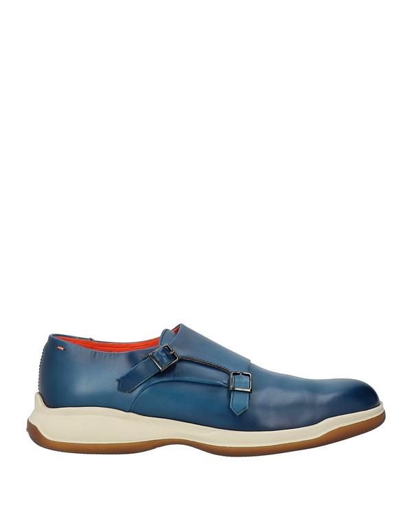 サントーニ メンズ シューズ スリッポン・ローファー SANTONI モカシン Navy ネイビー