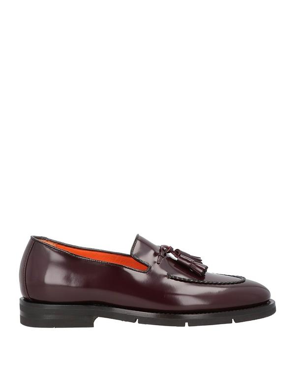 サントーニ メンズ シューズ スリッポン・ローファー SANTONI モカシン Plum 酸桃
