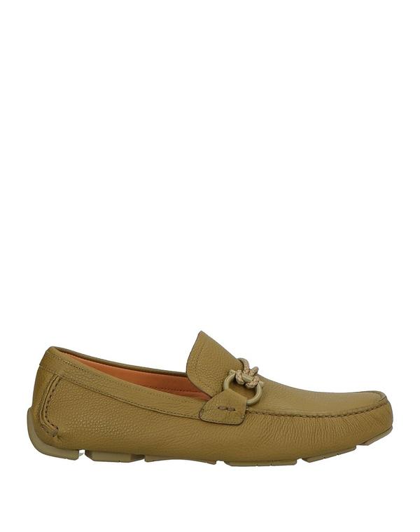 フェラガモ メンズ シューズ スリッポン・ローファー FERRAGAMO モカシン Military Green グリーン