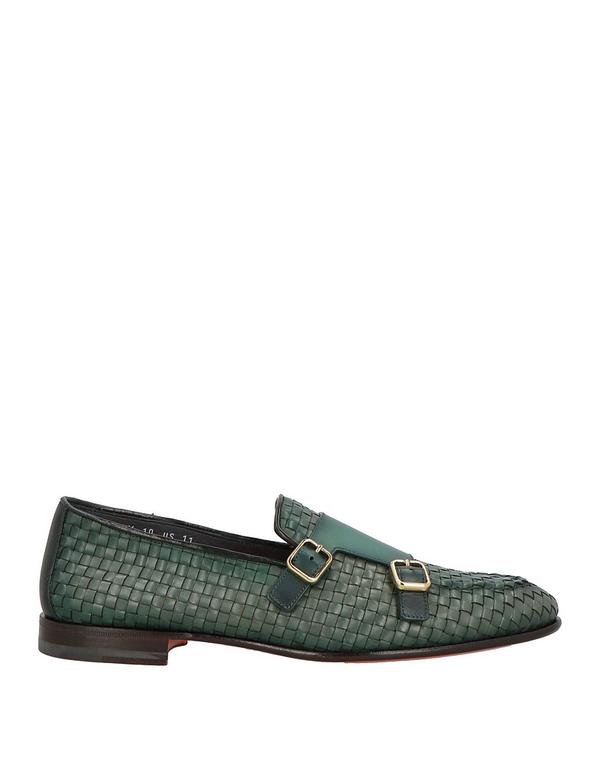 サントーニ メンズ シューズ スリッポン・ローファー SANTONI モカシン Dark Green グリーン