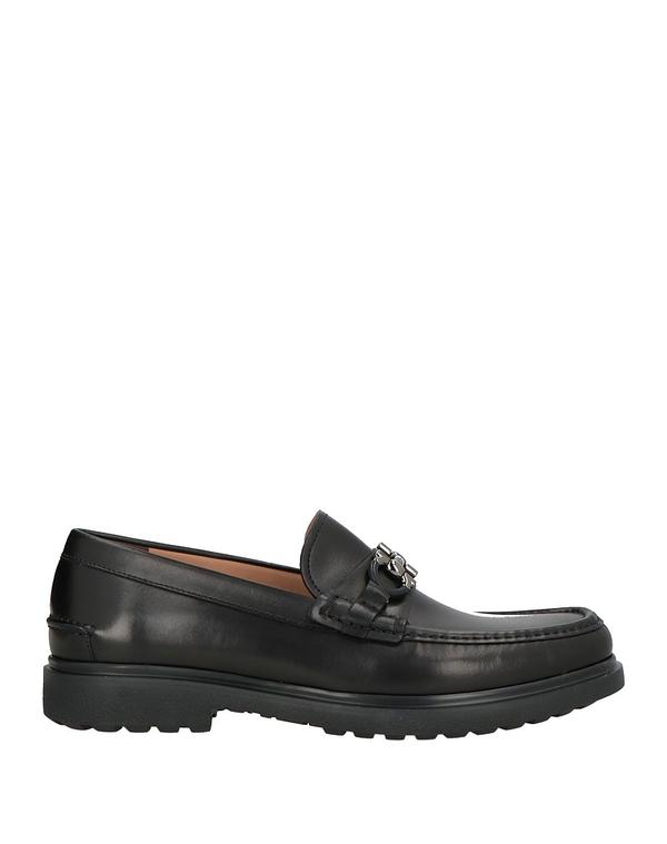 フェラガモ メンズ シューズ スリッポン・ローファー FERRAGAMO モカシン Black 黒いこと