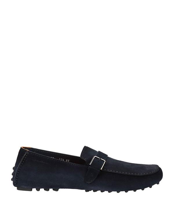サントーニ メンズ シューズ スリッポン・ローファー SANTONI モカシン Navy ネイビー