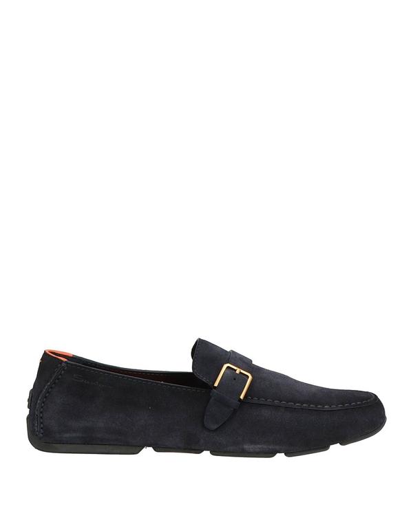 サントーニ メンズ シューズ スリッポン・ローファー SANTONI モカシン Midnight Blue 青碧