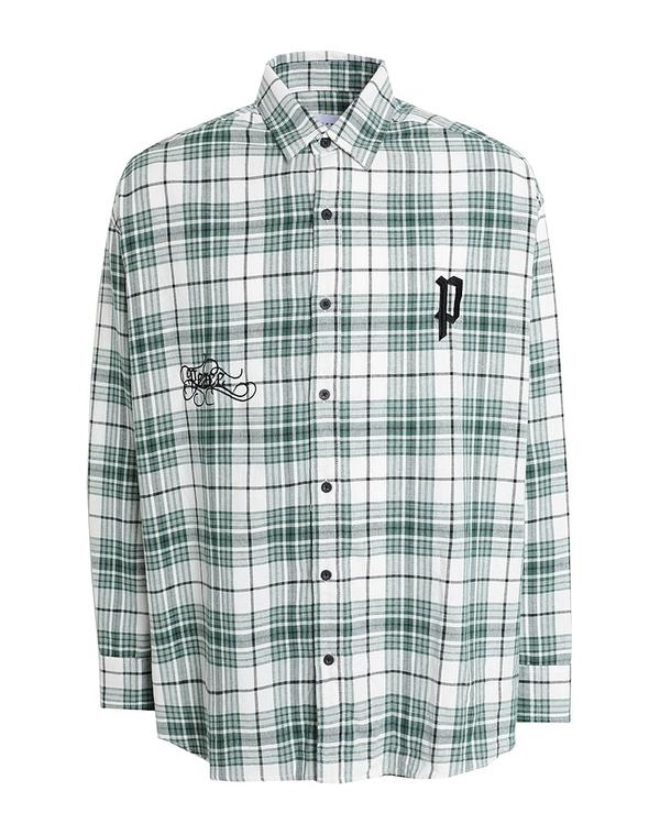 とっ始めマン メンズ トップス プルオーバー TOPMAN 照合のしるし柄プルオーバー Green 緑であること カジュアルシャツ-メンズファッション-トップス