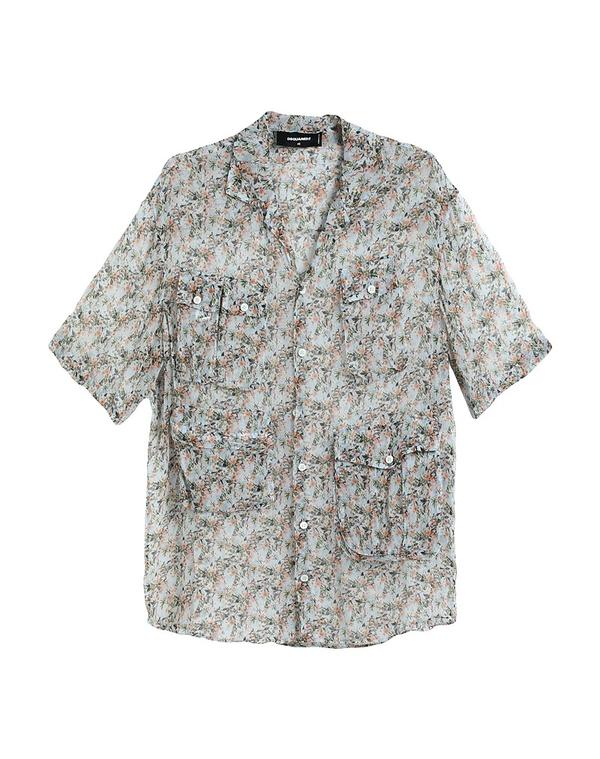 ディースクエアード メンズ トップス シャツ DSQUARED2 柄入りシャツ Sky Blue ブルー