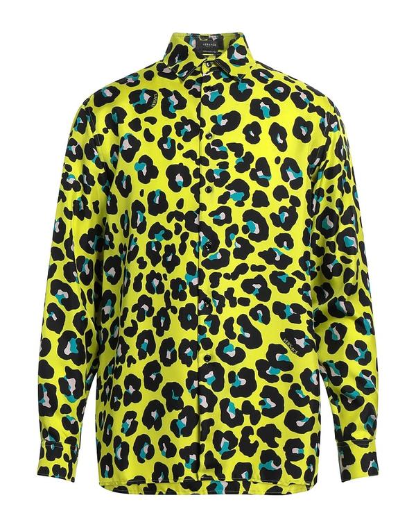 ヴェルサーチ メンズ トップス シャツ VERSACE 柄入りシャツ Lime Green ライム