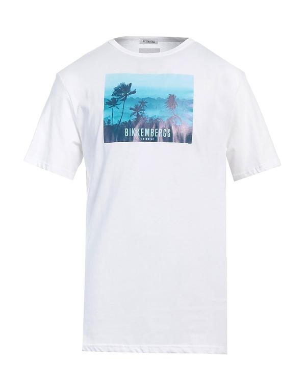ビッケンバーグス メンズ トップス Tシャツ BIKKEMBERGS Ｔシャツ White ホワイト