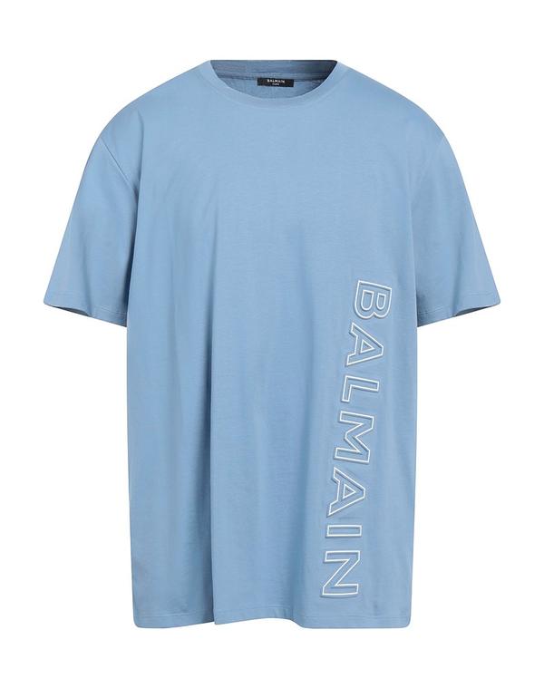 バルマン メンズ トップス Tシャツ BALMAIN Ｔシャツ Light Blue ブルー