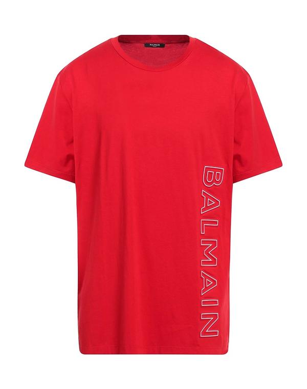 バルマン メンズ トップス Tシャツ BALMAIN Ｔシャツ Red レッド