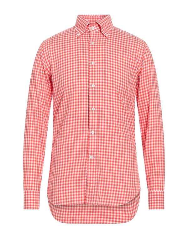 アレッサンドロゲラルディ メンズ トップス シャツ ALESSANDRO GHERARDI チェック柄シャツ Tomato Red レッド