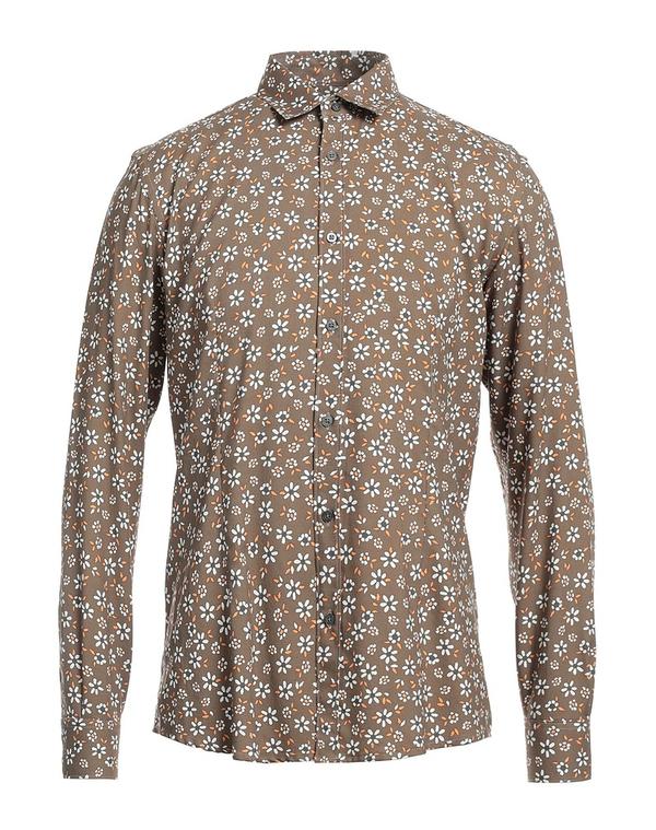 ダニエレ アレッサンドリー二 メンズ トップス シャツ DANIELE ALESSANDRINI HOMME 柄入りシャツ Brown ブラウン