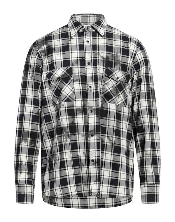 アリーニ メンズ トップス シャツ AGLINI チェック柄シャツ Black ブラック