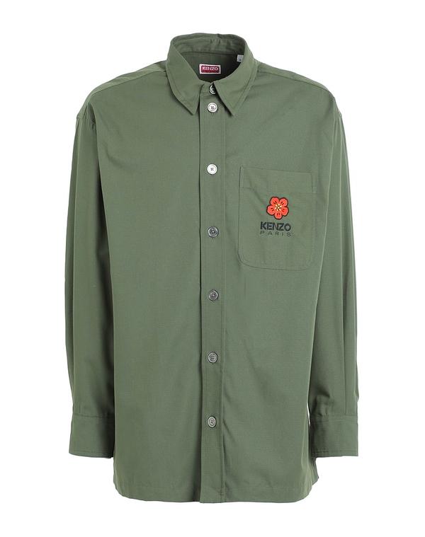 ケンゾー メンズ トップス シャツ KENZO 無地シャツ Military Green グリーン