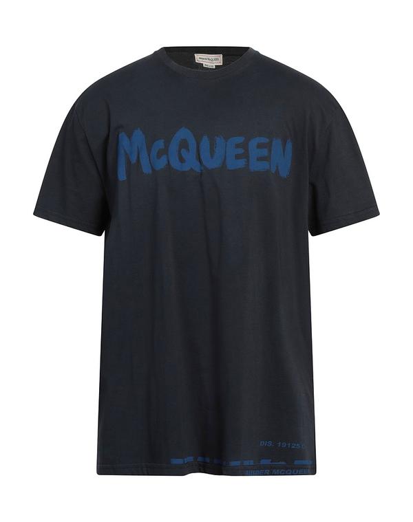 マックイーン メンズ トップス Tシャツ MCQUEEN Ｔシャツ Midnight Blue ブルー