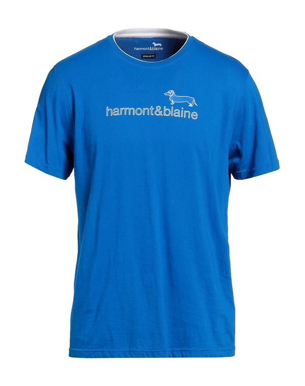 ハーモント & ブレイン メンズ トップス Tシャツ HARMONT & BLAINE Ｔシャツ Bright Blue ブルー