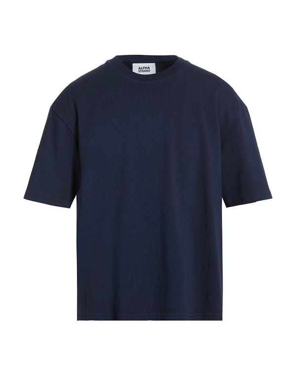 アルファス テューディオ メンズ トップス Tシャツ ALPHA STUDIO ベーシック Tシャツ Navy ネイビー