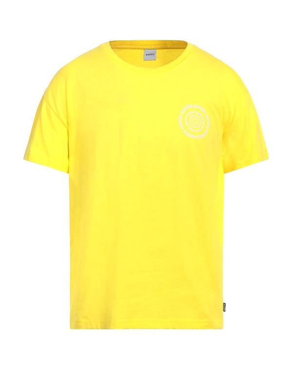 アスペジ メンズ トップス Tシャツ ASPESI Ｔシャツ Yellow イエロー